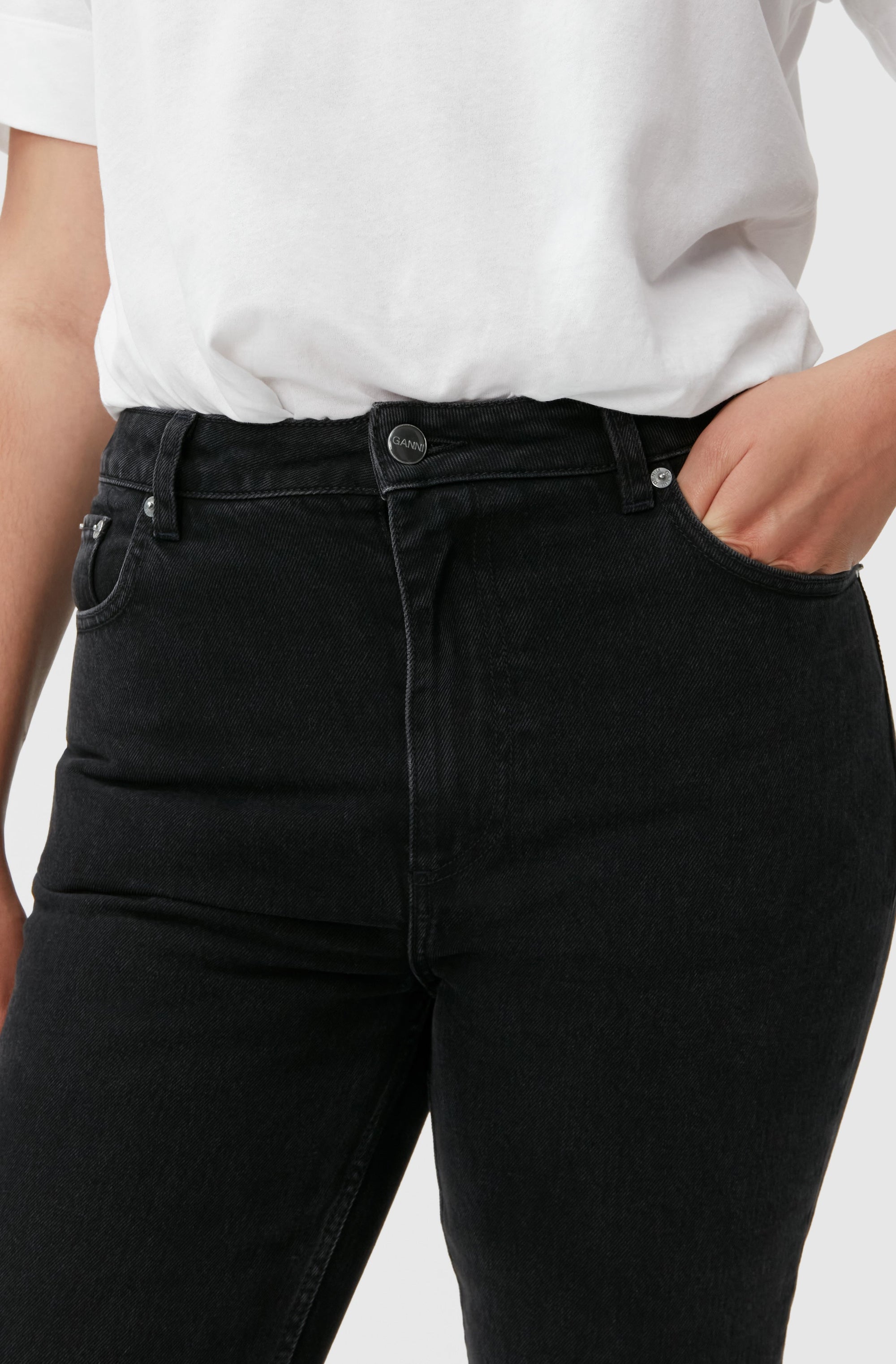 Pantalon Betzy en denim - Washed Black