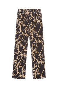 Pantalon croppé Betzy en denim - Black