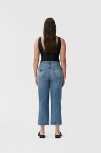 Pantalon Misy Cropped en denim - Mid Blue Vintage