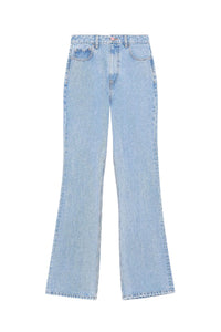 Betzy flare trousers in denim - Light Blue Stone