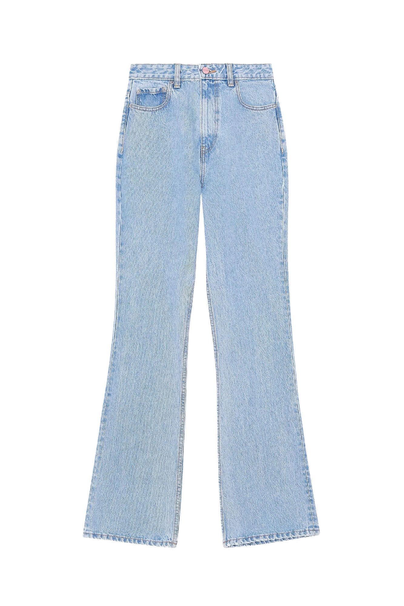 Betzy flare trousers in denim - Light Blue Stone