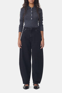 Pantalon rigide Stary en denim - Washed Black