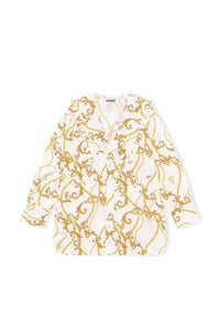 V-neck casual shirt - Egret