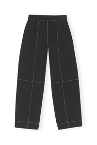 Pantalon ample de coton en crêpe - Black