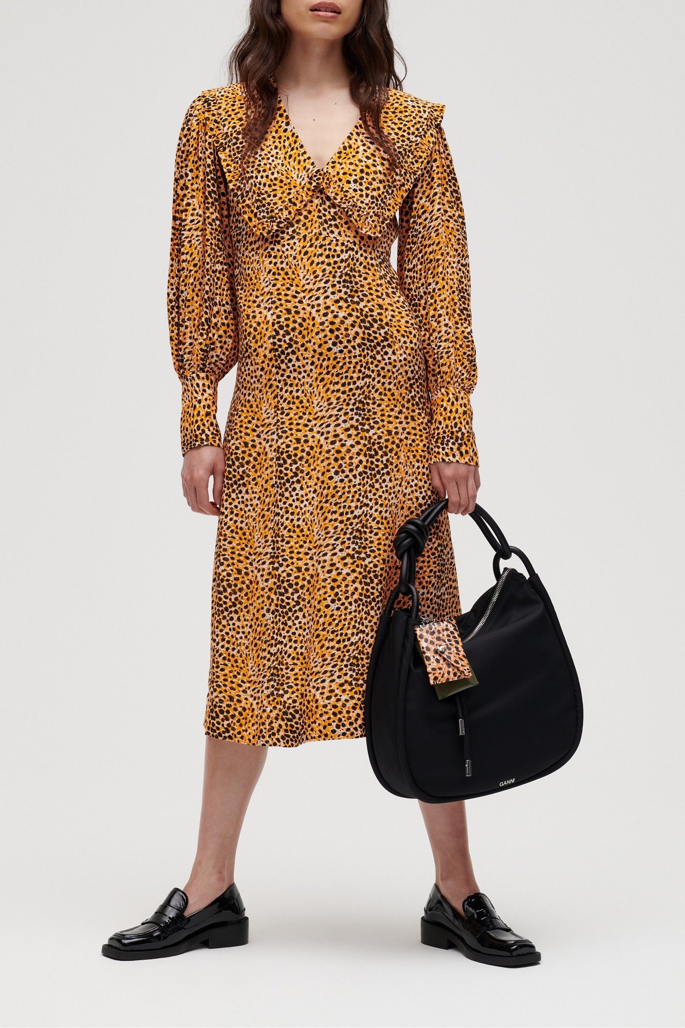 Robe midi ajustée - Bright Marigold