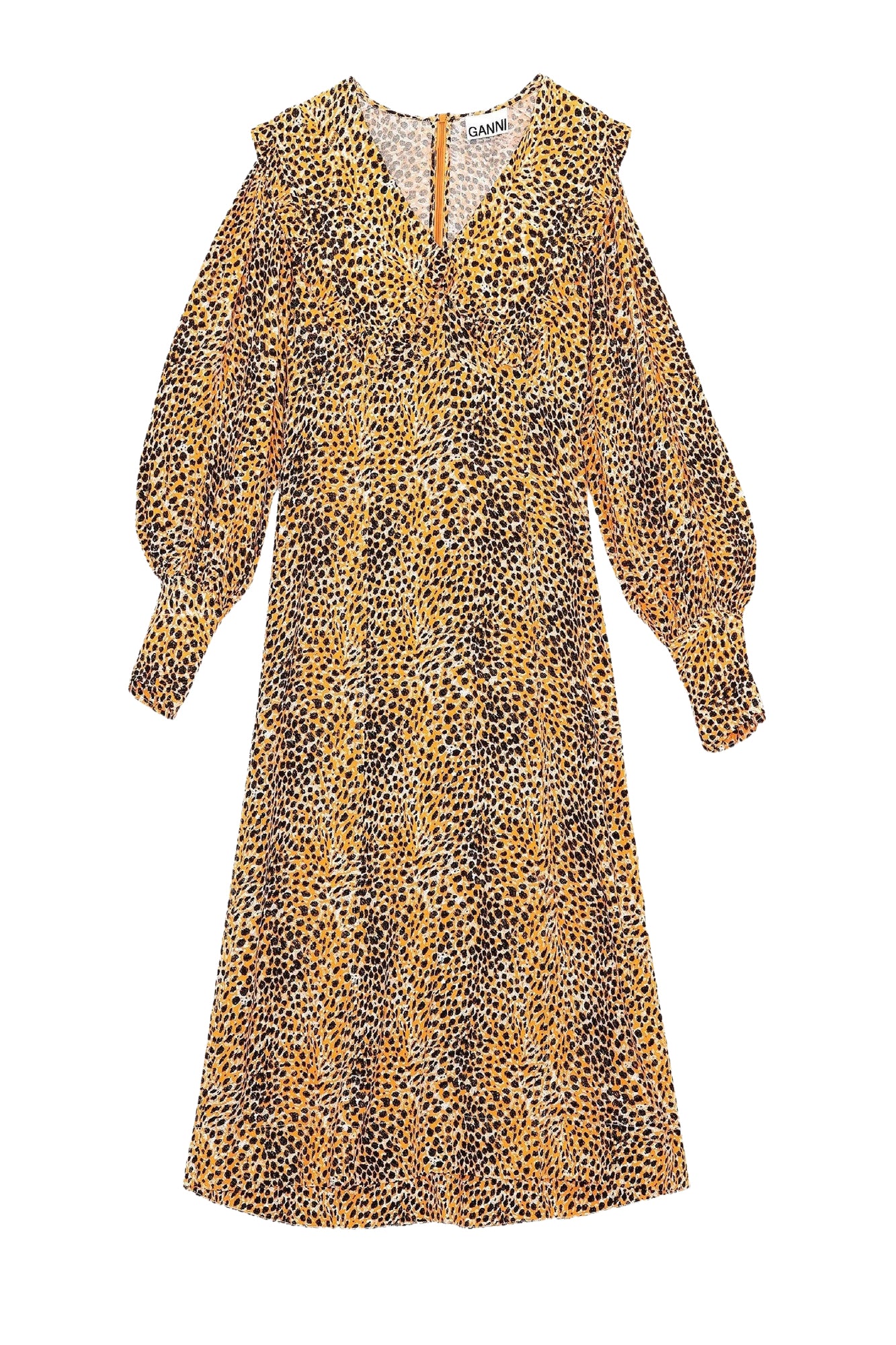 Fitted midi dress - Bright Marigold