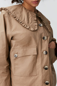 Canvas quilted jacket - Tiger's Eye