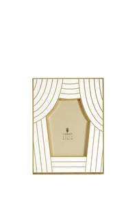 Petit cadre rideau Kelly Behun - Blanc & Or