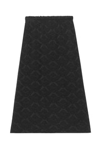 Jacquard midi skirt - Black