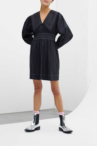 Cotton short dress - Black