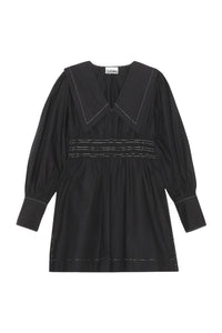 Cotton short dress - Black