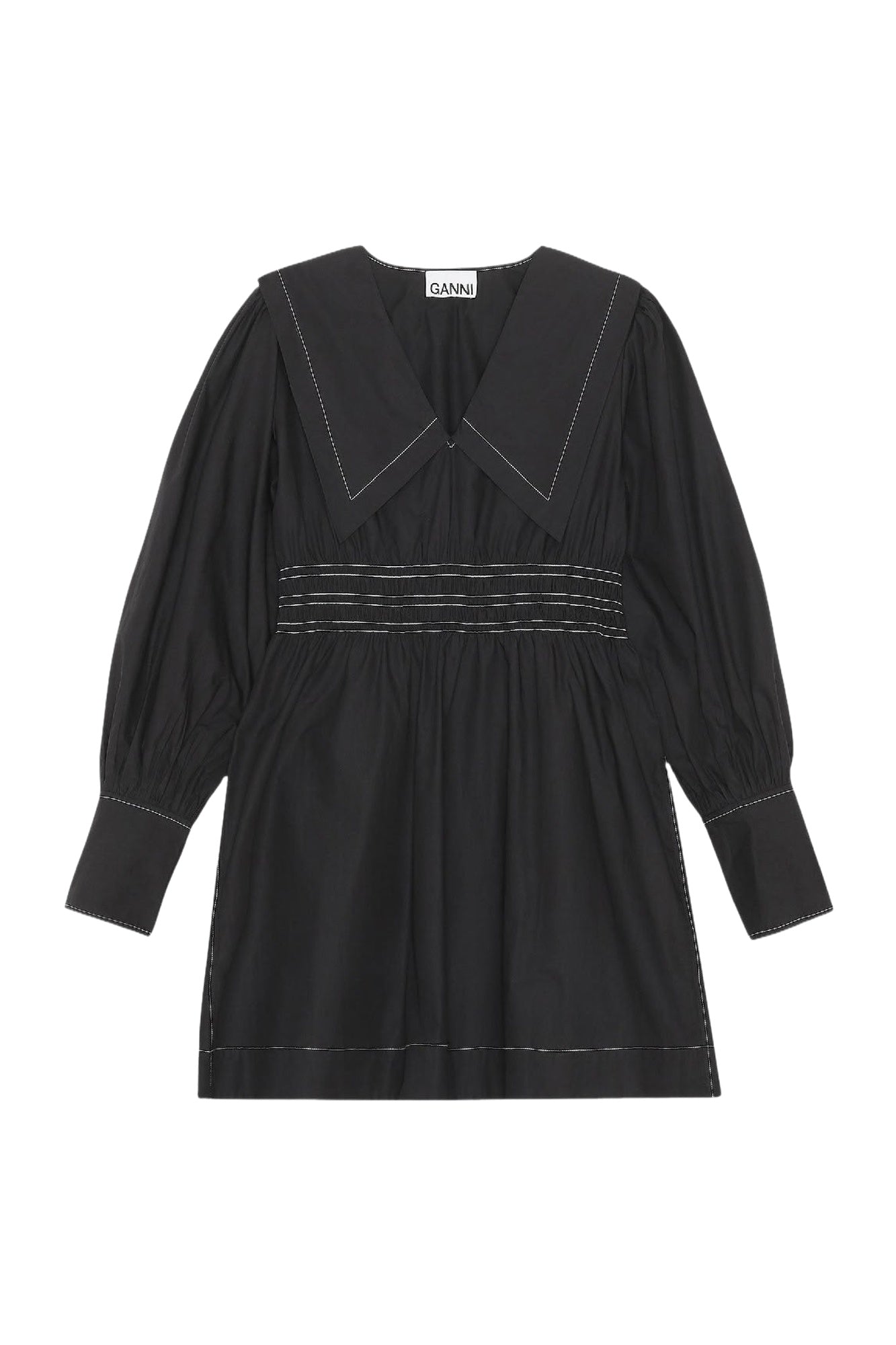 Cotton short dress - Black