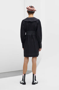 Cotton short dress - Black