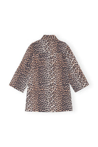 Chemise froncée léger en coton - Leopard