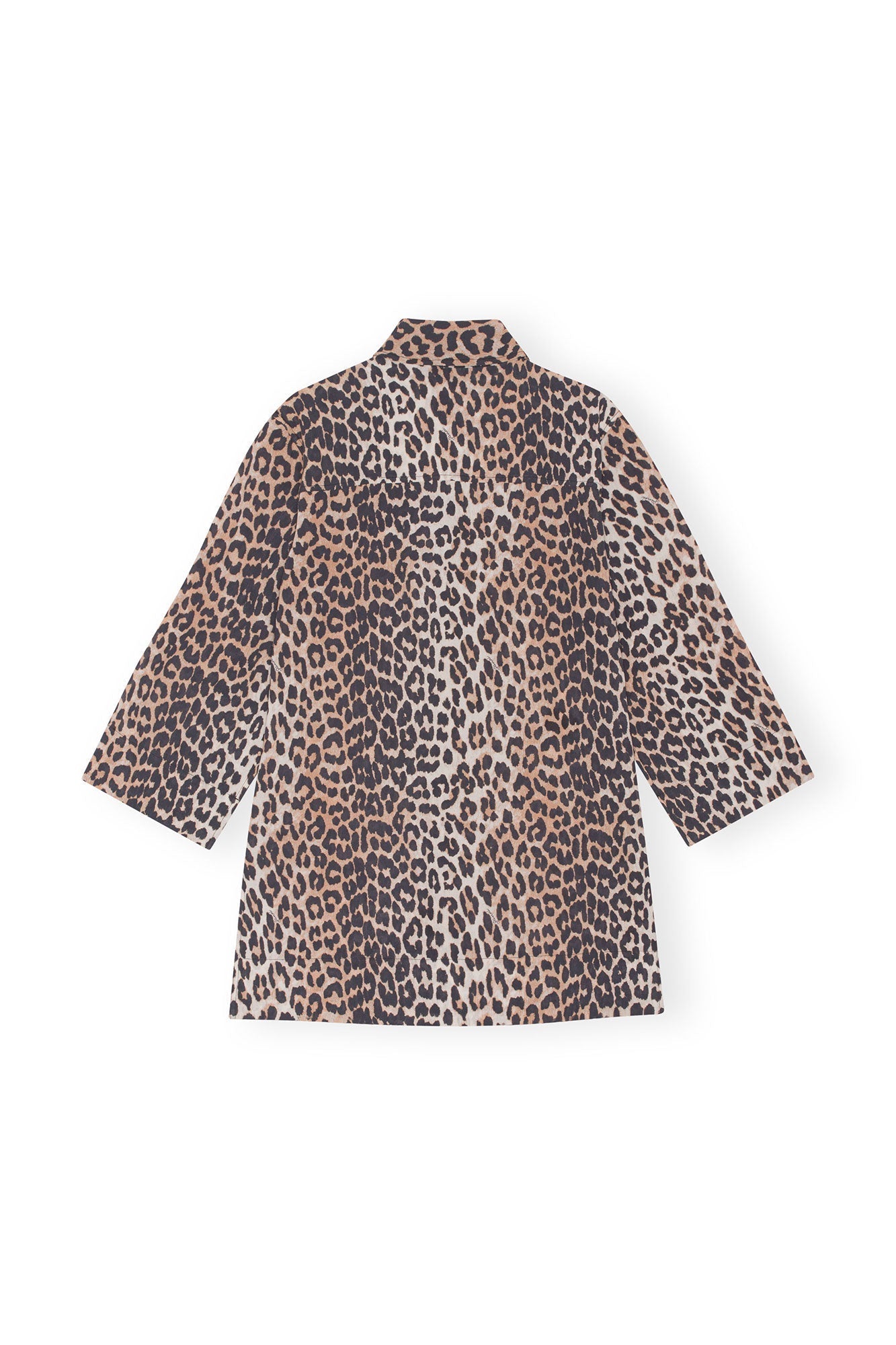Chemise froncée léger en coton - Leopard