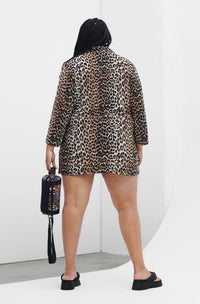 Chemise froncée léger en coton - Leopard