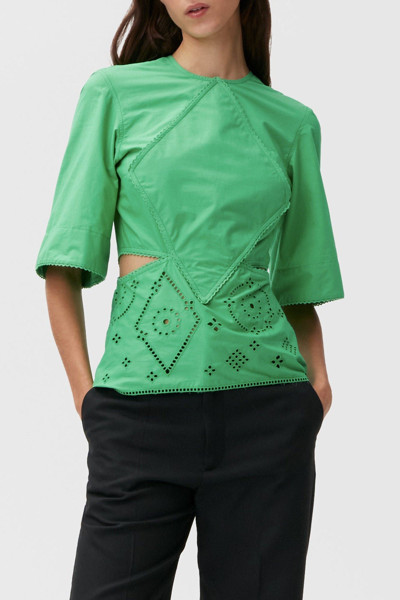 Blouse en broderie anglaise - Kelly Green