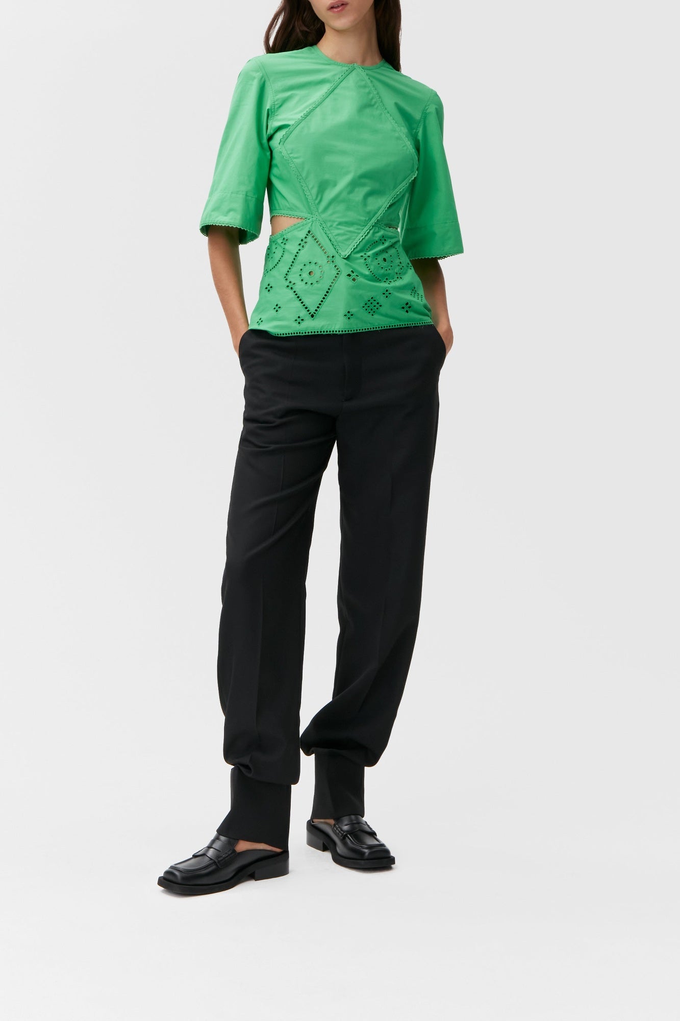 Blouse en broderie anglaise - Kelly Green