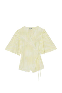 Chemisier enveloppant à rayures en coton - Stripe Flan