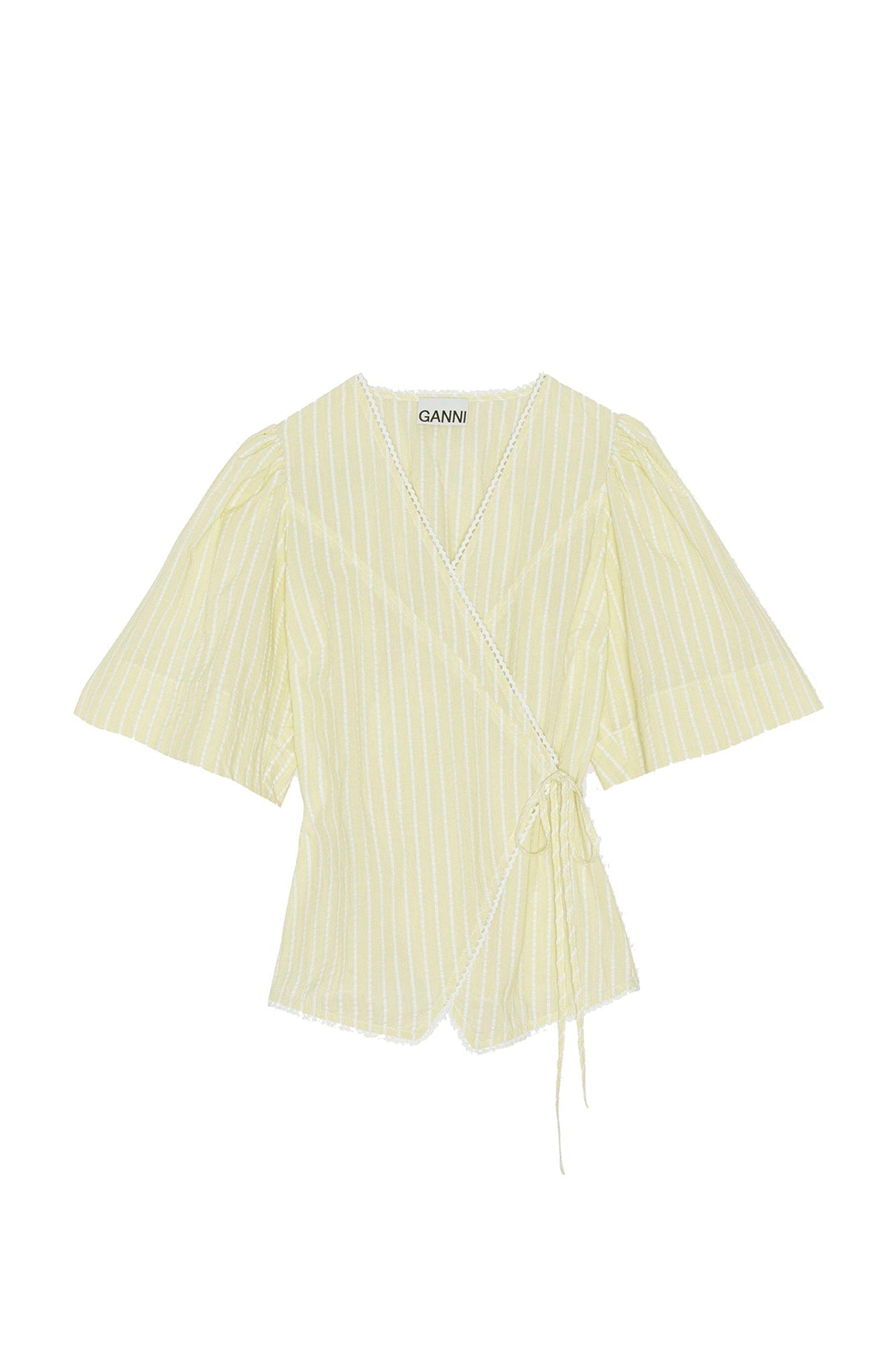 Chemisier enveloppant à rayures en coton - Stripe Flan
