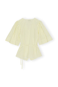 Chemisier enveloppant à rayures en coton - Stripe Flan