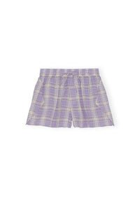 Short à carreaux en coton - Check Persian Violet