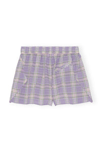 Short à carreaux en coton - Check Persian Violet