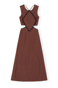 Robe à franges en perles - Root Beer