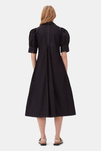 Robe midi en coton - Black