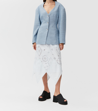 Fitted button-down blazer - Heather