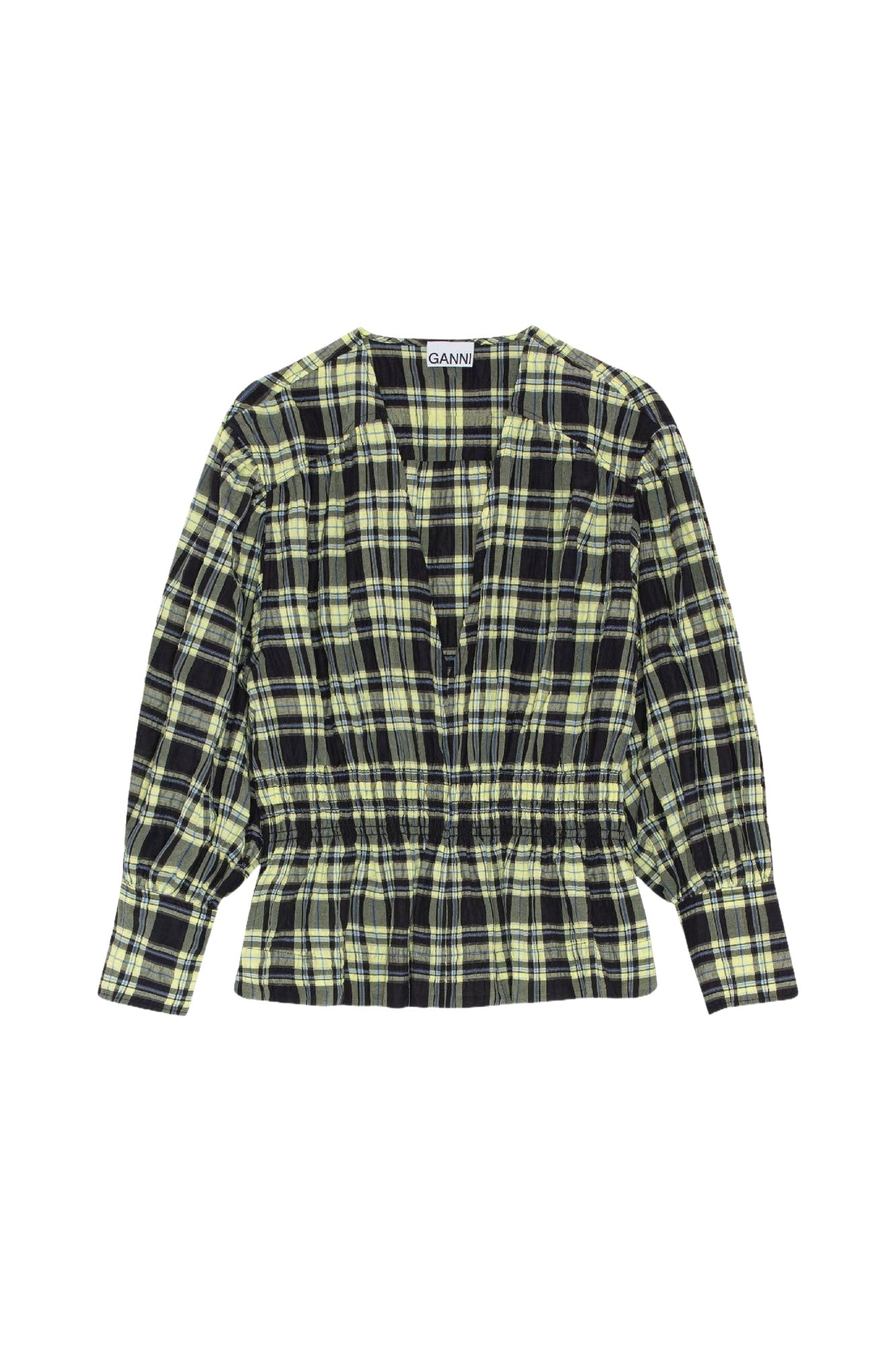 Blouse à carreaux en crêpe - Check Elfin Yellow