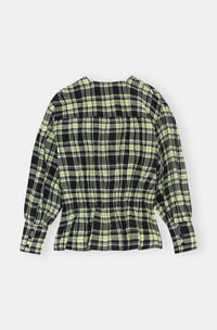 Blouse à carreaux en crêpe - Check Elfin Yellow