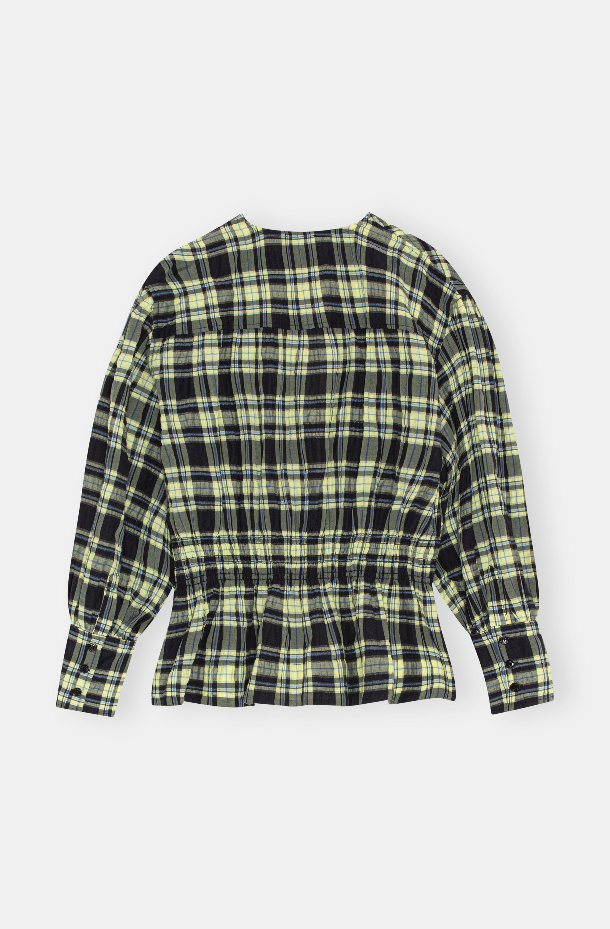 Blouse à carreaux en crêpe - Check Elfin Yellow