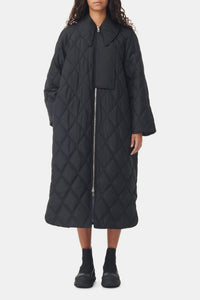 Manteau matelassé oversize - Black