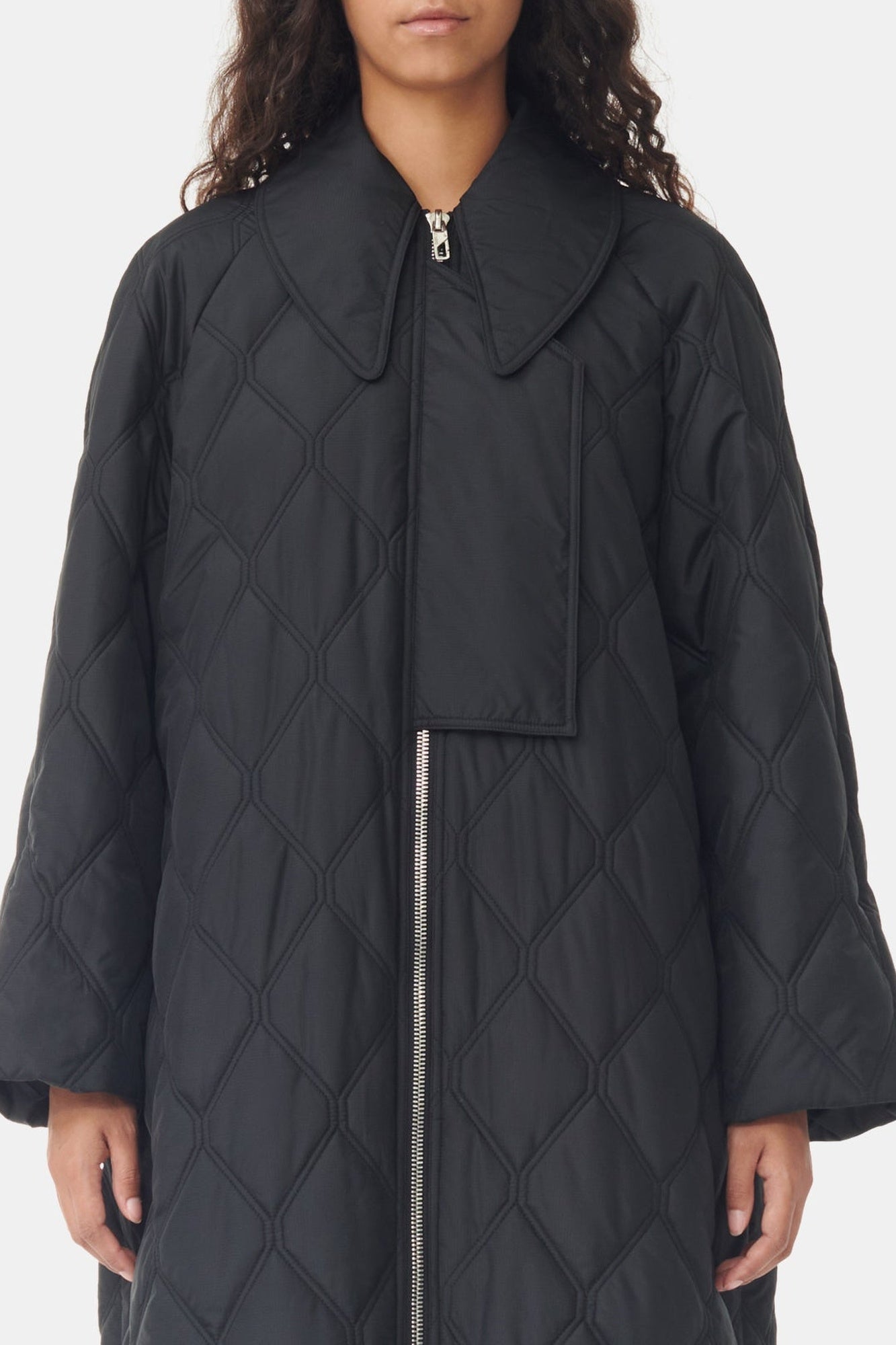 Manteau matelassé oversize - Black