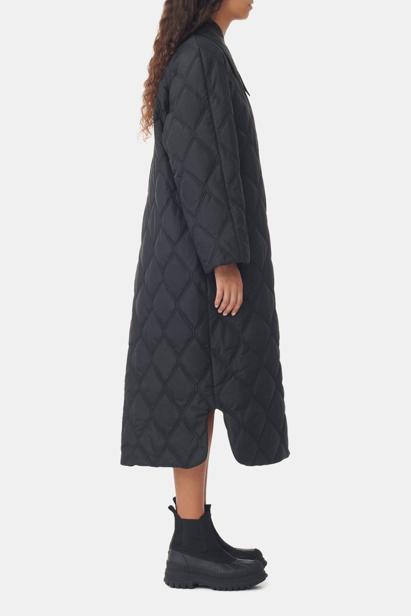 Manteau matelassé oversize - Black