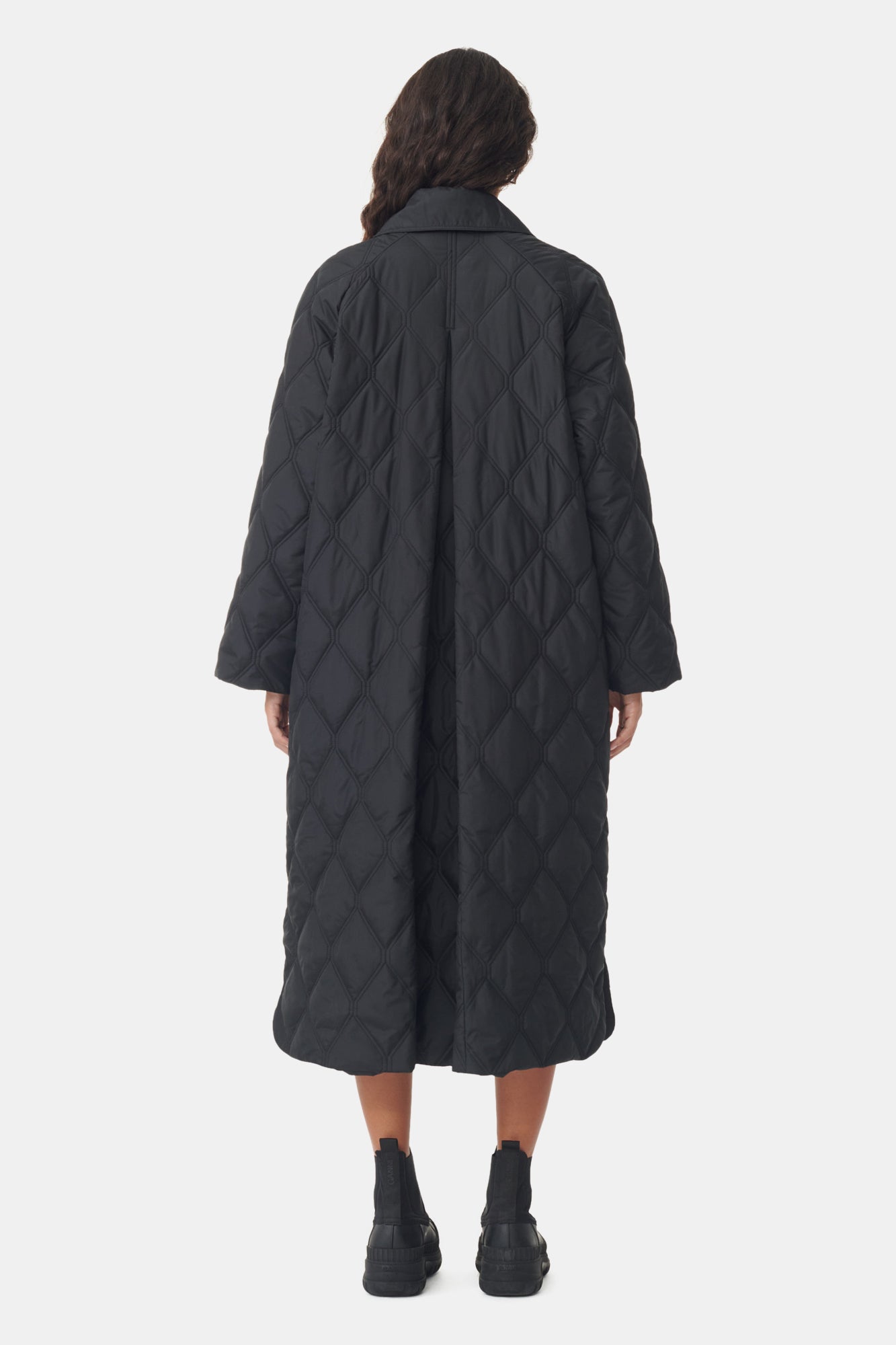 Manteau matelassé oversize - Black
