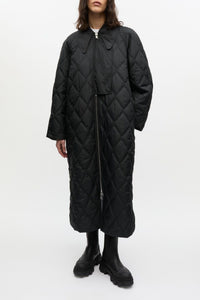 Manteau matelassé oversize - Black