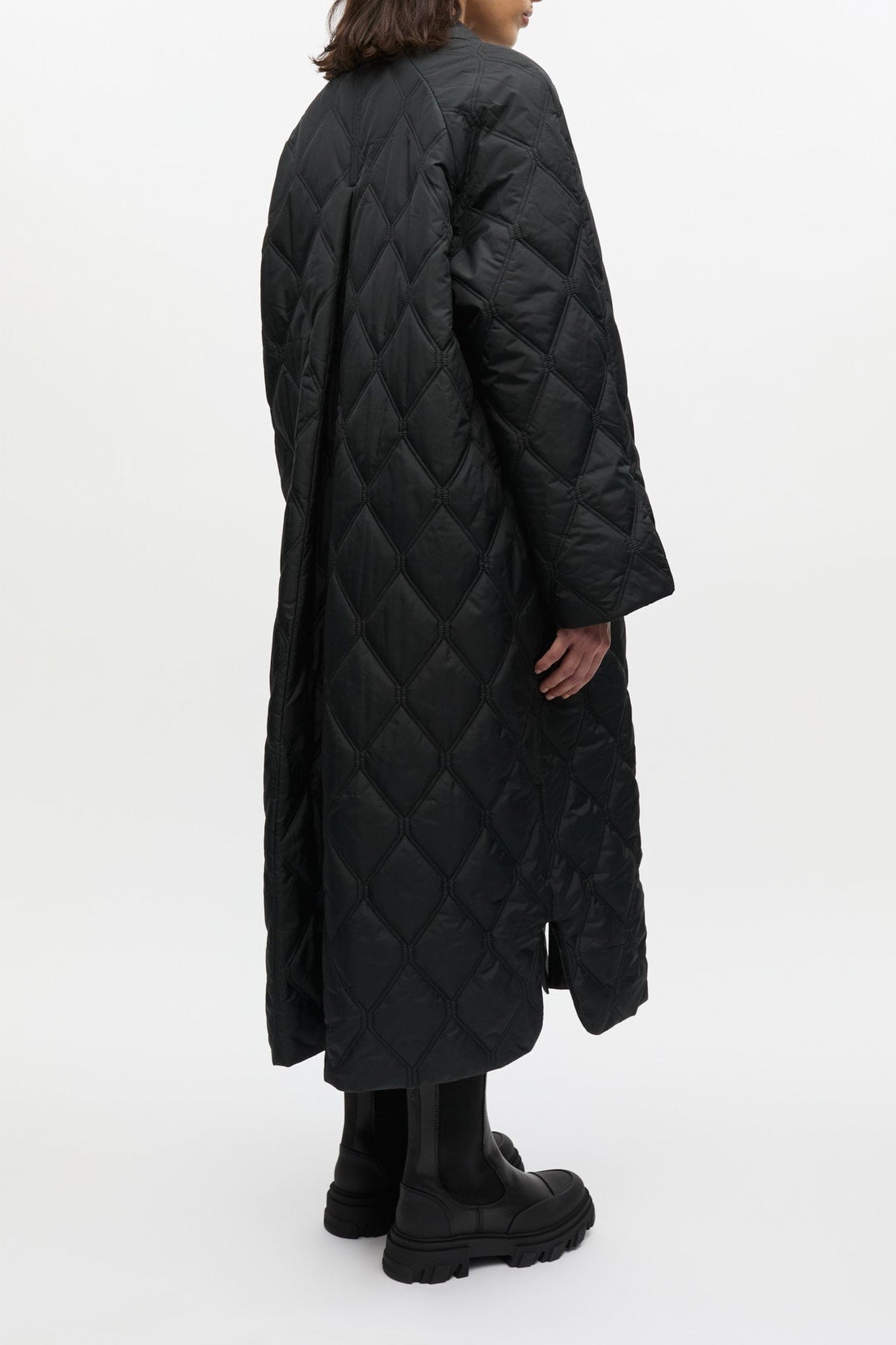 Manteau matelassé oversize - Black