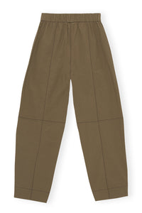Pantalon incurvé à taille élastique - Teak