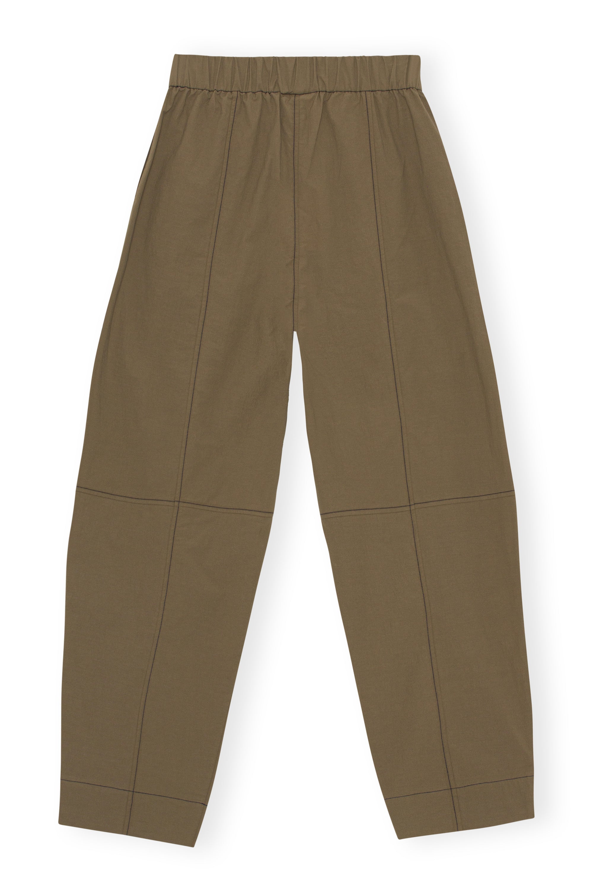 Pantalon incurvé à taille élastique - Teak