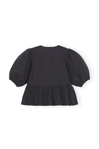 Blouse à basque et lacets - Black