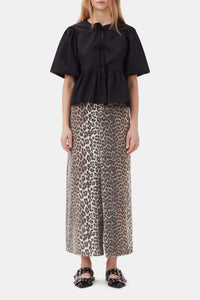 Basque and lace blouse - Black