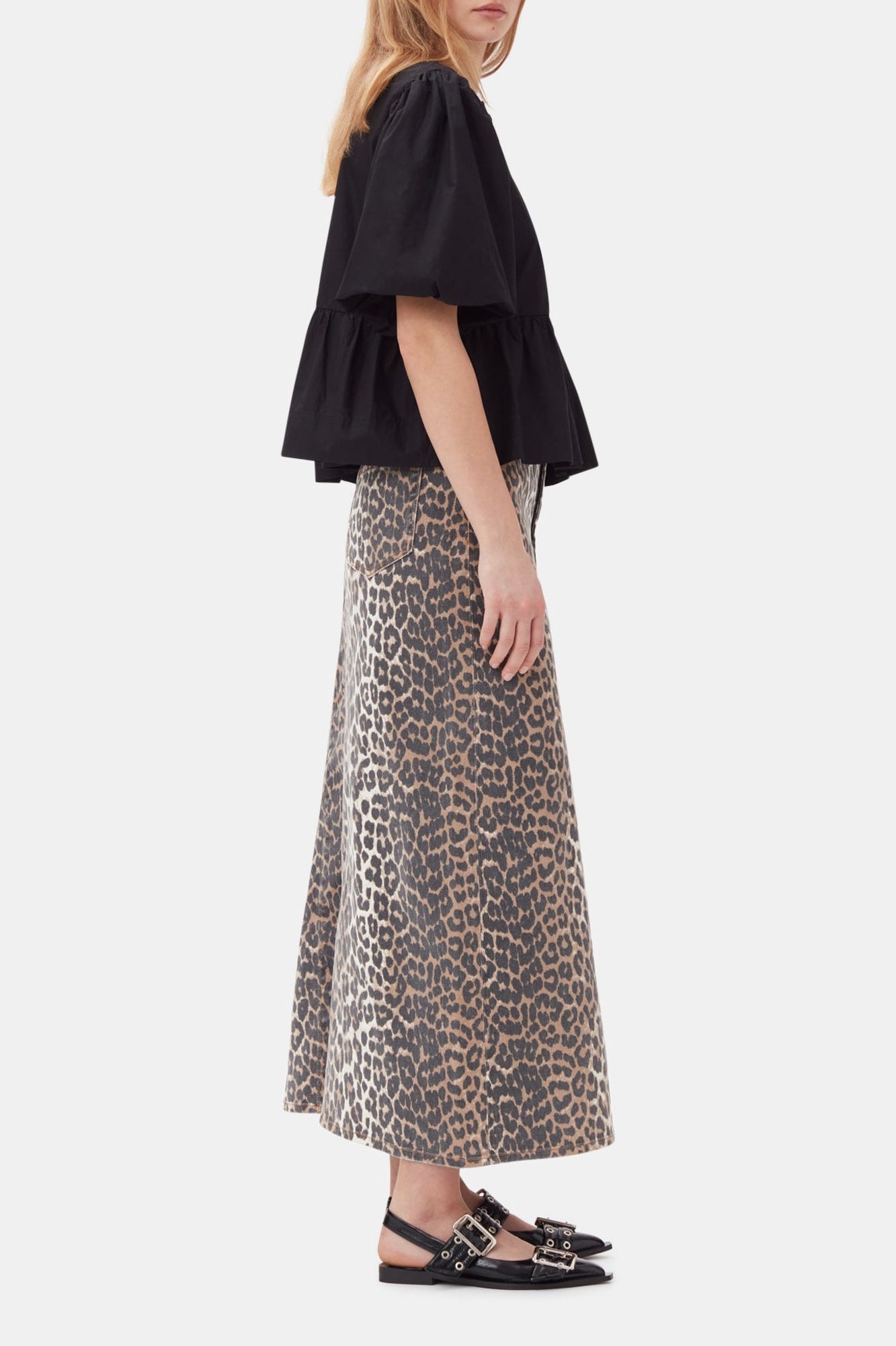 Basque and lace blouse - Black