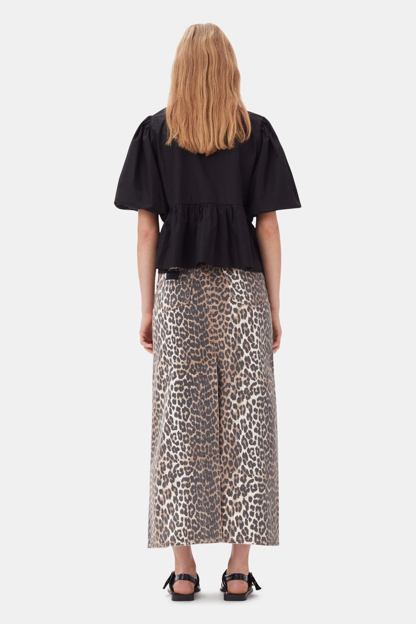 Blouse à basque et lacets - Black