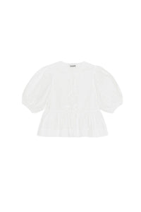 Blouse à basque et lacets - Bright White