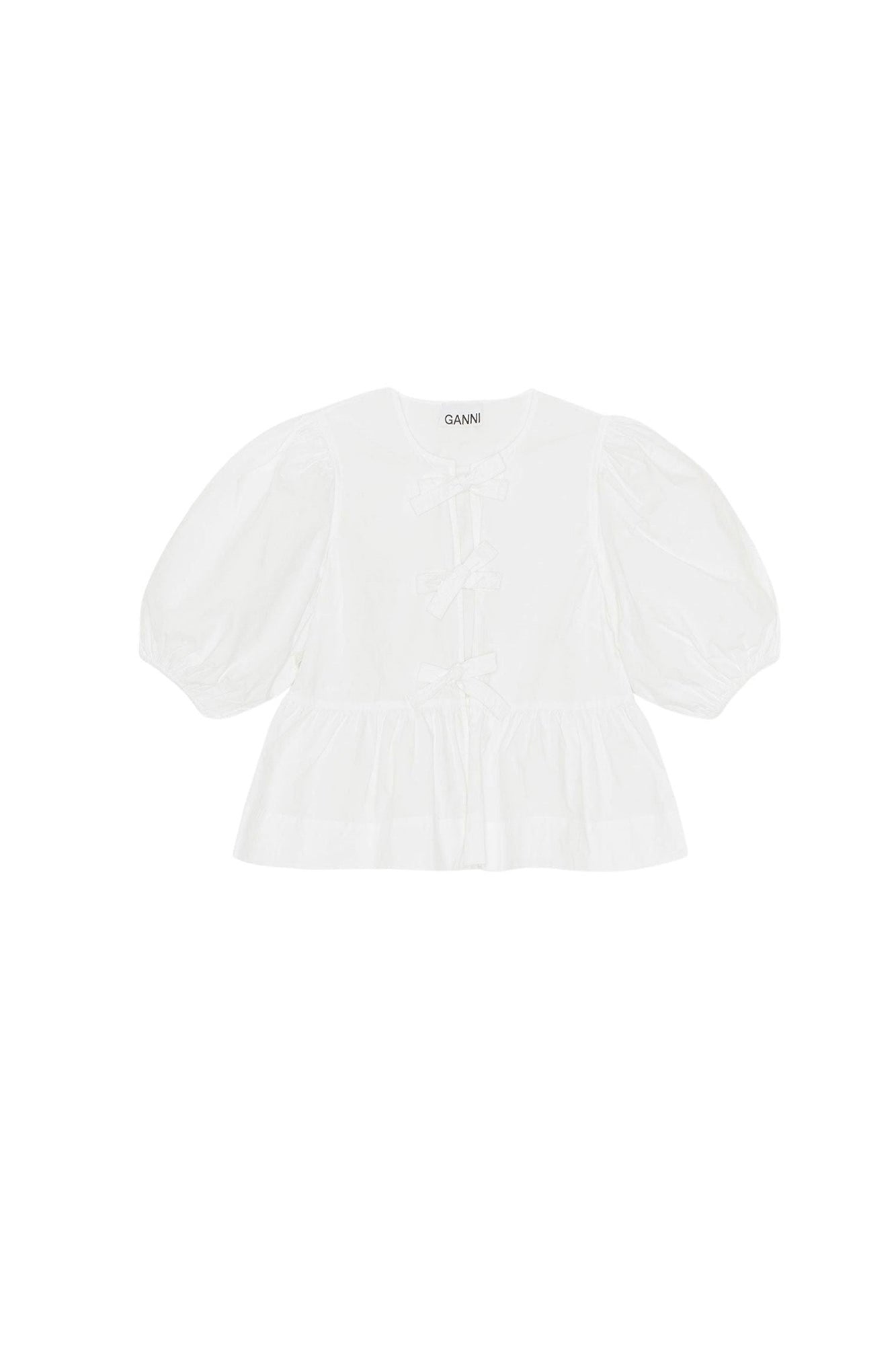 Blouse à basque et lacets - Bright White