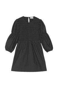 Short smocked dress - Black
