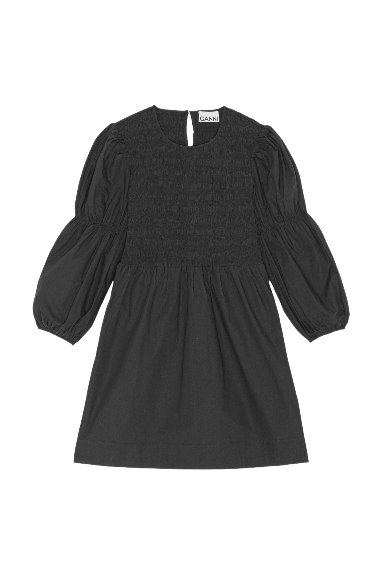 Short smocked dress - Black