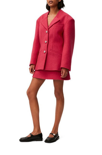 Blazer ajusté laine - Fiery Red